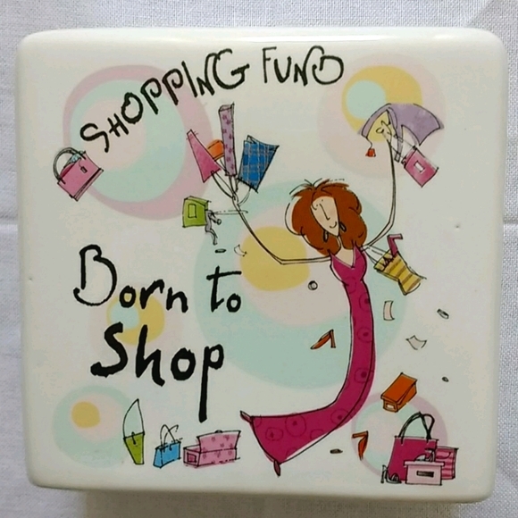 'Born To Shop' money box - Picture 1 of 6